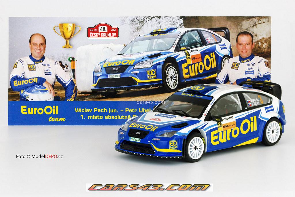 Ford Focus WRC Rally Krumlov 2021 s originálním podpisem posádky
