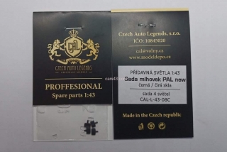 Sada mlhovek PAL new  -  černé - čiré skla