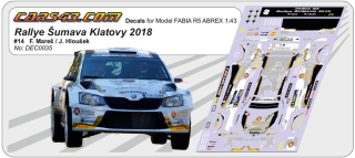 Rally Šumava 2018 Fabia R5