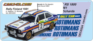 Escort MKII Rally Finland 1981