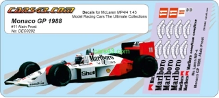 F1 McLaren MP4/4 1988 GP Monaco