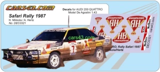 Doplňkový dekál pro Audi 200 Quattro