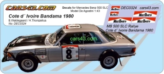 Doplňkový dekál tabákových reklam MB 500SLC