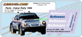 Doplňkový dekál s tabákovou reklamou na Porsche 911 Dakar