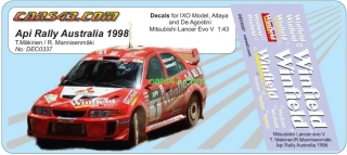 Doplňkový dekál na Lancer EVO V Api Rally Australia 1998