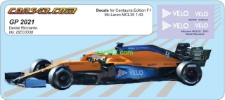 Doplňkový dekál tabákových reklam McLaren MCL35M