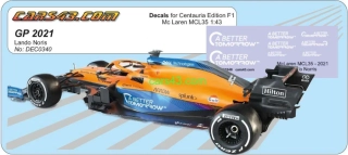 Doplňkový dekál tabákových reklam McLaren MCL35M