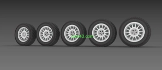 Sada 5 kompletních kol Gravel Octavia WRC evo
