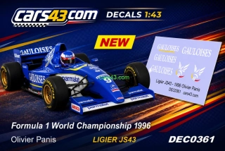 Doplňkový dekál tabákových reklam Ligier LC43 1996